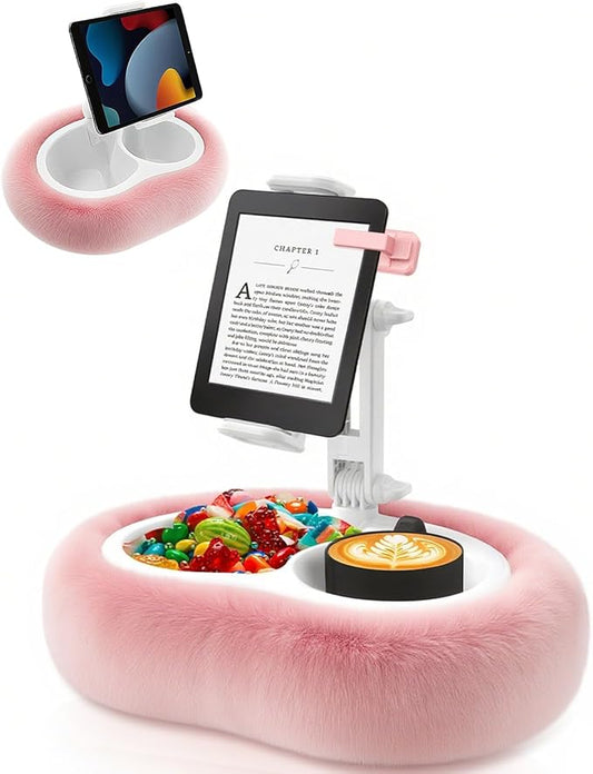 Miledi Tablet Pillow Stand for Bed with 360° Rotating Holder, Pink