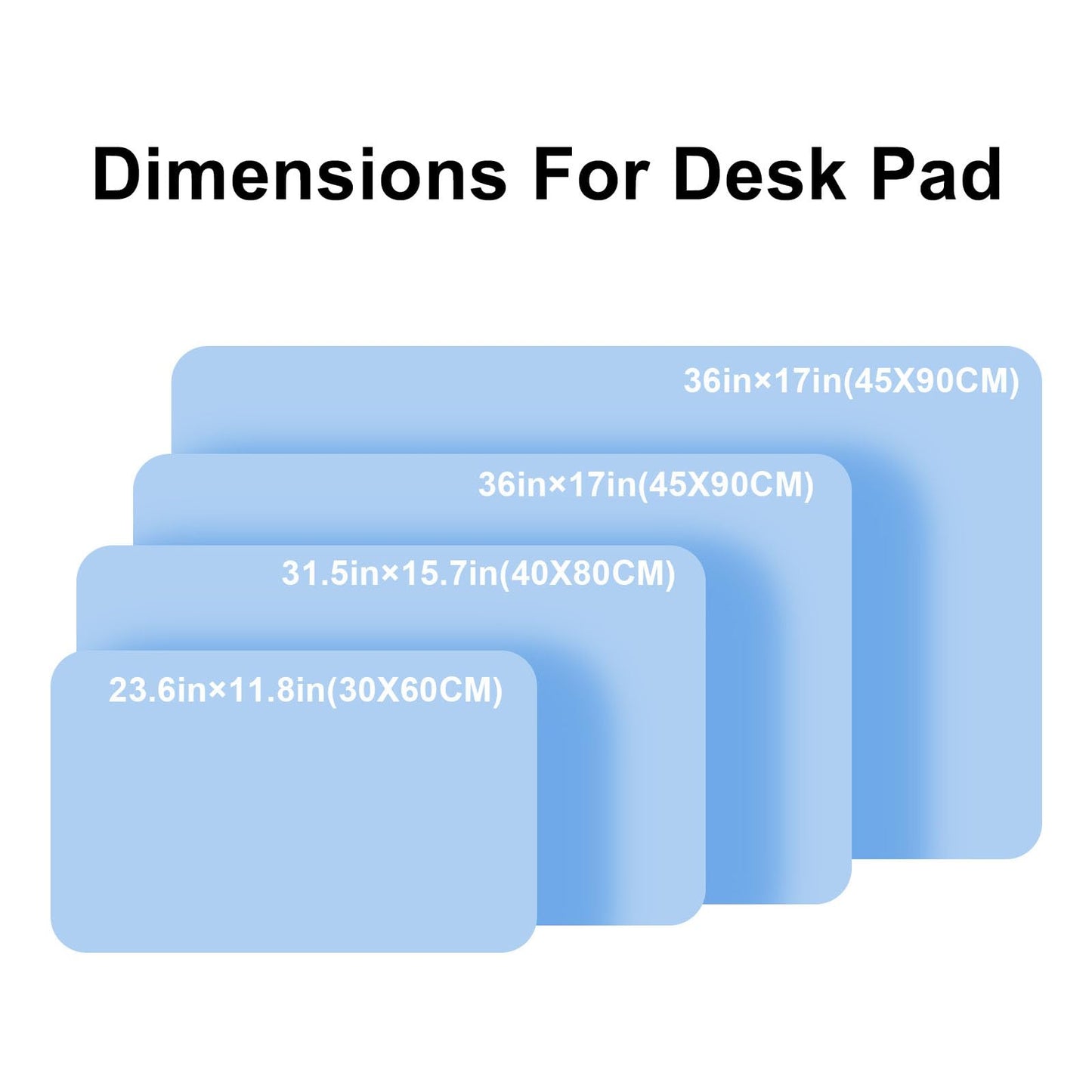 PU Leather Desk Pad Protector Gaming Mouse Pad Non Slip Desk Mat for Keyboard and Mouse Waterproof Desk Writing Pad for Office and Home Desk Accessories(Blue, 47.2 * 17.7)