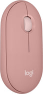 Logitech Pebble Mouse 2 M350s Slim Bluetooth Wireless Mouse, Portable, Lightweight, Customizable Button, Quiet Clicks, Easy-Switch for Windows, macOS, iPadOS, Android, Chrome OS - Tonal Rose