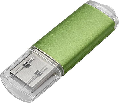 TOPESEL 10 Pack 8GB USB 2.0 Flash Drive Memory Stick Thumb Drives (5 Mixed Colors: Black Blue Green Red Silver)