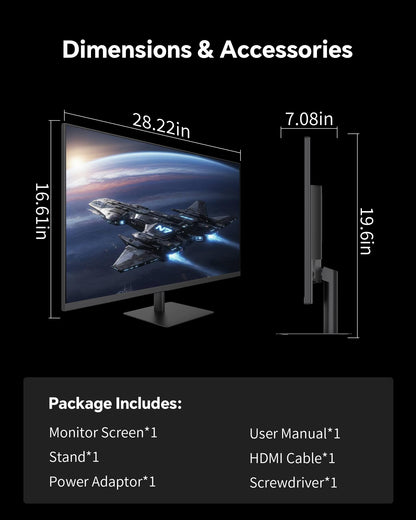 KTC 32 Inch 2K 120Hz Computer Monitor, IPS QHD 2560x1440 Monitor HDR H32T13