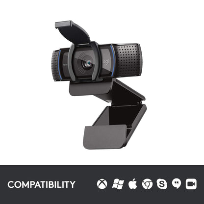 Logitech C920S HD Pro Webcam Full 1080p/30fps Video Calling Clear Stereo