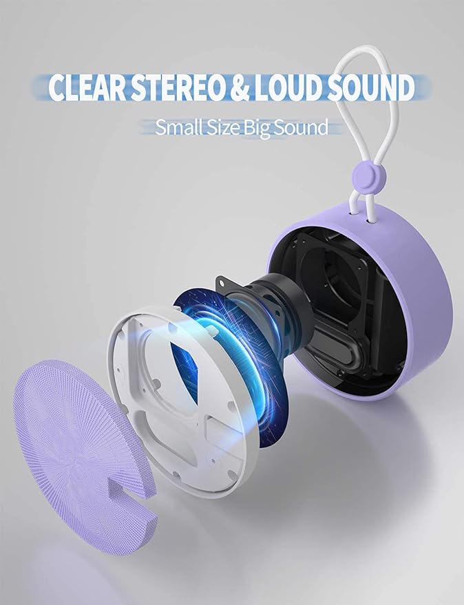 INSMY C12 IP67 Waterproof Shower Bluetooth Speakers Portable Small Speaker