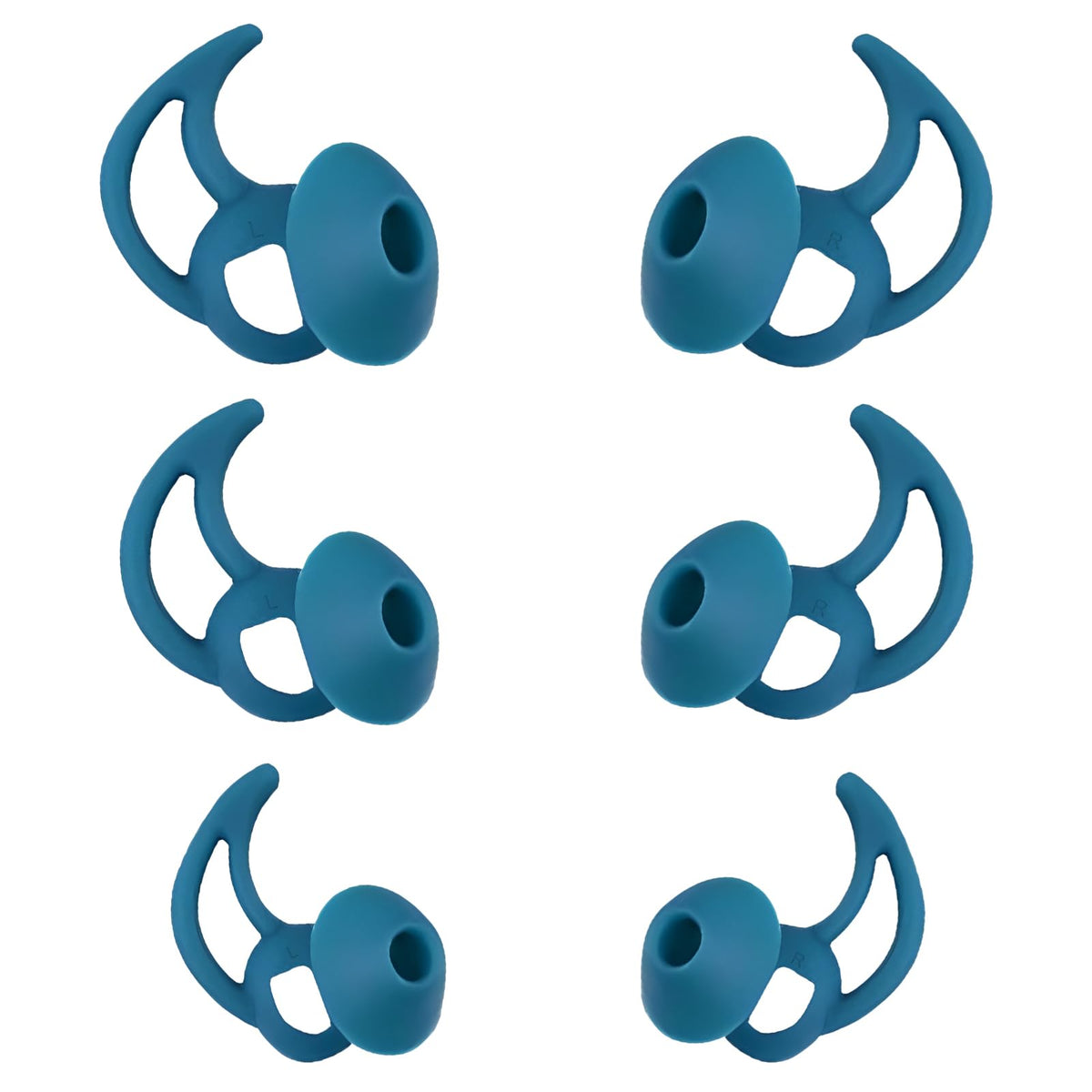 WKYMY Earbud Replacement Tips Silicone Earbud Tips Ear Bud Covers Compatible with Bose Quietcomfort and Sport Headphone Ear Tips 3 Pairs S M L Black