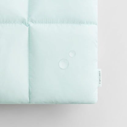 Comfyable Puffy Laptop Sleeve 13 Inch 14 Inch, Quilted Puffer Laptop Carrying Case, Pillow Case Compatible with MacBook Air M4 2025 M3 M2 M1, MacBook Pro M4 Pro/Max, Ice Blue
