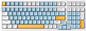 Wireless Mechanical Keyboard, Triple Mode 2.4G/USB-C/BT Gaming Keyboards 100 Keys Ice-Blue Backlit, Red Switch Keyboard | Rechargeable Mechanical Gaming Keyboards | Ice Blue/W/Y