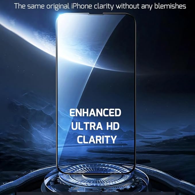 Screen Protector Tempered Glass Compatible with Apple iPhone 15 Pro (2 Pack)