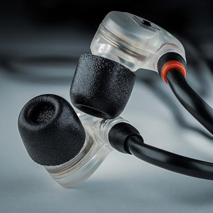 Comply 500 Core Series | Memory Foam Replacement IEM Ear Tips for KZ, Moondrop, FiiO Sennheiser & More | Superior Noise Isolation, Ultimate Comfort, Secure Fit | TechDefender, Black, Large (3 Pairs)