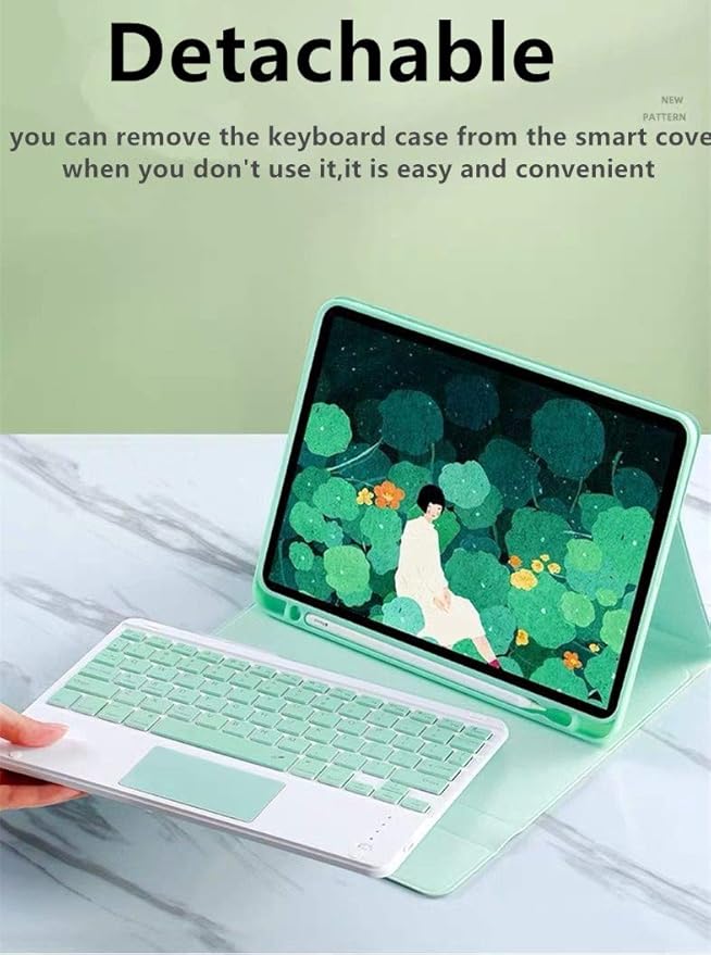 AnMengXinLing Lovely Keyboard Case for iPad 9th/8th/7th Generation with Mouse,Case for iPad 10.2 inch with Pencil Holder and Deatachable Keyboard Mouse, Yellow