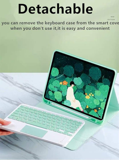 AnMengXinLing Lovely Keyboard Case for iPad 9th/8th/7th Generation with Mouse,Case for iPad 10.2 inch with Pencil Holder and Deatachable Keyboard Mouse, Yellow