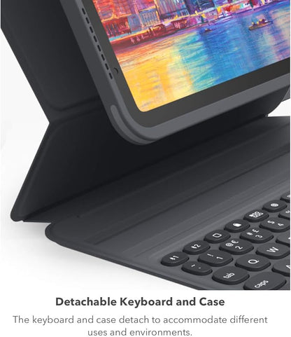 ZAGG Pro Keys Detachable Case & Wireless Keyboard for Apple iPad 10.2" (Gen 9, 8, 7) - Bluetooth Pairing, Backlit Laptop-Style Keys, Apple Pencil Holder, 6.6ft Drop Protection, Black