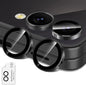 for Samsung Galaxy Z Flip 7 Camera Lens Protector, Individual Metal Ring Tempered Glass Lens Cover, [Strong Adsorption] Scratch Resistant Ultra-Thin HD Clear Lens Cover, 1 Set-Black Ring