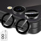 Avocase for Samsung Galaxy Z Flip 7 Camera Lens Protector, Individual Metal Ring Tempered Glass Lens Cover, [Strong Adsorption] Scratch Resistant Ultra-Thin HD Clear Lens Cover, 1 Set-Black Ring