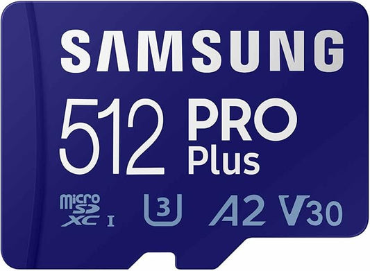 Samsung PRO Plus 512GB microSDXC Memory Card + Adapter, Up to 180 MB/s