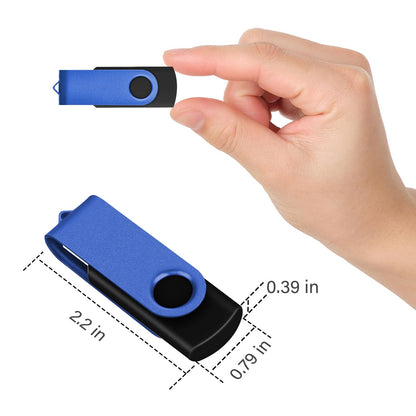 2GB 100-Pack USB Flash Drives Bulk EASTBULL USB 2.0 Thumb Drive,Blue
