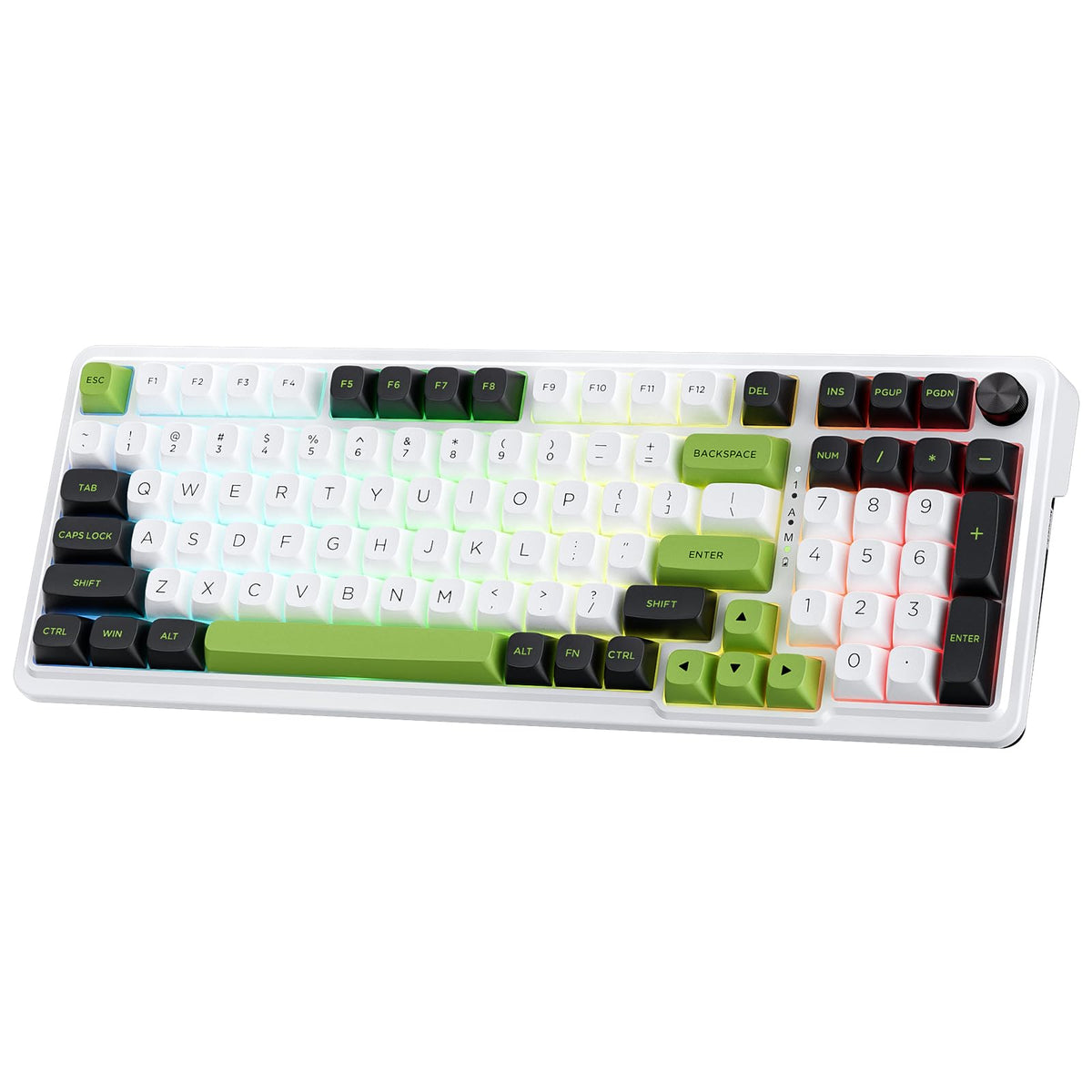 Redragon K744 PRO 99 Keys Wireless Gasket RGB Gaming Keyboard, 3-Mode Mechanical Keyboard w/Hot-Swap Socket, Round PBT Keycaps & 5-Layer Noise Dampening, Custom Linear Switch