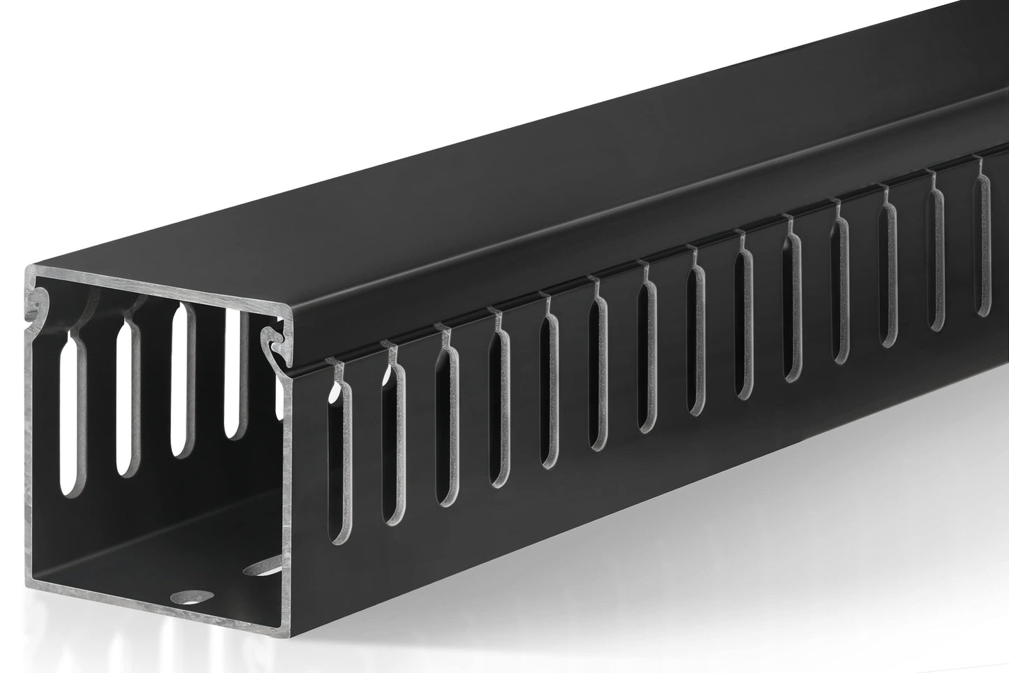 2" H x 2" W Cable Raceway, 99in Under Desk Wire Management Channel, Black