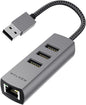 USB-C to Ethernet Adapter, WALNEW USBC to RJ45 LAN Adapter, Gigabit Cat Network Cable Converter to Type C Thunderbolt 3 for Mac,MacBook Pro/Air,Samsung Galaxy Tab (Ehternet+USB-A Port, USB-A)
