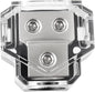 BOJACK 2 Way Power Distribution Connecting Block 1x0/2/4 Gauge Input 2x4/8 Gauge Output Power Distribution Block for Car Amplifier Audio Splitter