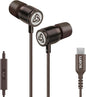LUDOS Ultra USB C Headphones for iPhone 16 15 Pro Max Plus iPad Pro, 5 Years Warranty, Magnetic USB-C Earbuds for Samsung Galaxy S24 S23 Ultra S22 S21 FE S20 A55 A54 A53, USB Type C Earphones - Brown
