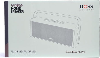 DOSS SoundBox XL Pro Bluetooth Speaker with 50W Powerful Stereo Sound, Extra Bass,16H Playtime, Integrated Metal Body, Aluminum Alloy Handle, Portable for Home, Office, Backyard - Blue