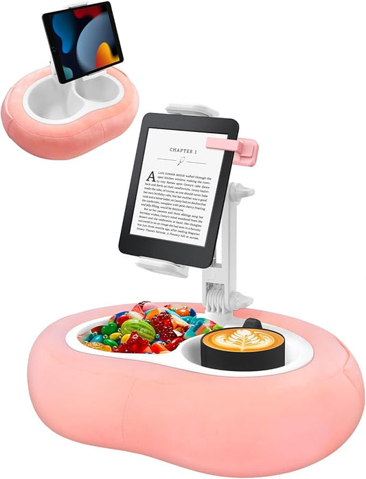 Miledi Tablet Pillow Stand for Bed with 360° Rotating Holder, Pink