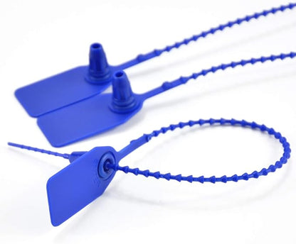 Leadseals(R) 1000 Plastic Tamper Seals, Zip Ties for Fire Extinguishers Pull Tite Security Tags Numbered Disposable Self-Locking Tie 250mm Length (Blue)