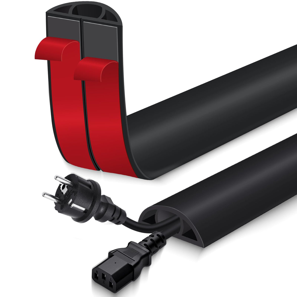 EYAYEN Floor Cord Cover for Wires on Floor Self Adhesive Cord Hider