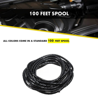Kable Kontrol Vortex Spiral Cable Wrap - 3/4” Inch 100’ Feet Long - Hose Protector Flexible Polyethylene Wire Conduit Tubing Cable Sleeve Cord Cover to Organize Wires – Natural