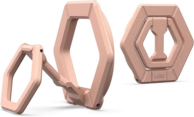 URBAN ARMOR GEAR UAG Magnetic Phone Ring Stand Compatible with MagSafe Magnet, Removable Metal Finger Ring Grip & 360 Rotation Adjustable Kickstand for iPhone 16/15, Galaxy S25, S24, Nude