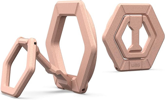 URBAN ARMOR GEAR UAG Magnetic Phone Ring Stand Compatible with MagSafe Magnet, Removable Metal Finger Ring Grip & 360 Rotation Adjustable Kickstand for iPhone 17, Galaxy S26, Nude
