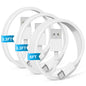 JERMASAL 3-Pack Blue [3.3FT+3.3FT+6FT] USB A to USB C Cable, Compatible with iPhone 15/16, iPad, Samsung, MacBook, PS5 and More, Fast Charging, Carplay Cable