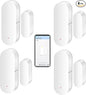 WiFi Door Sensor: Smart Door Open/Closed Detectors, Wireless Window Sensor with App Notification Alert, Contact Sensor for Home Security, Compatible with Alexa Google Assistant (4pack)
