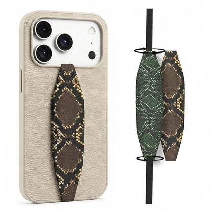 Switchbands Animal Print Phone Grip Strap – Reversible Elastic Strap, Drop Protection, Adhesive-Free, Arthritis Friendly, Wireless Charging Compatible, Universal Fit – Leopard & Pink Tie dye