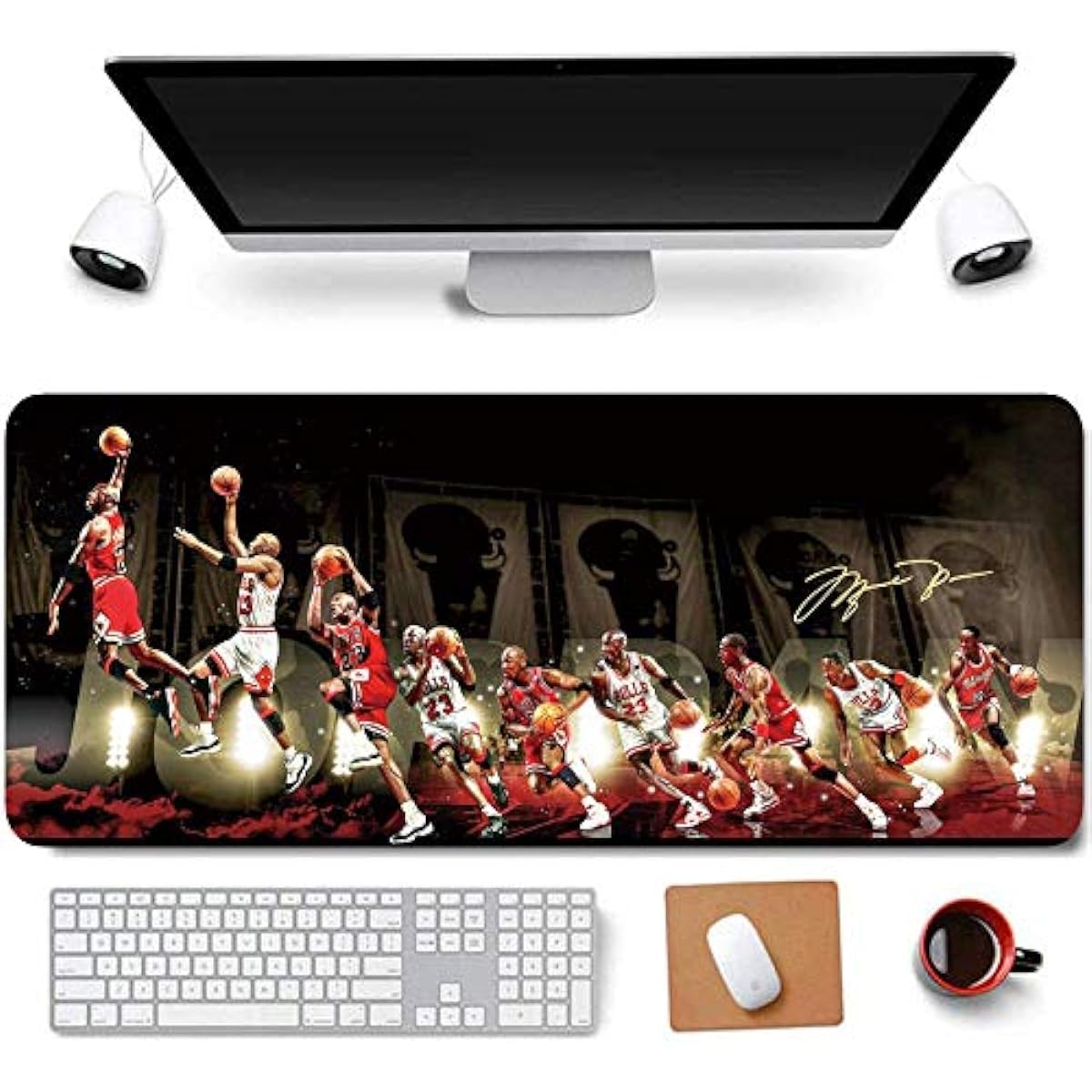 RTGGSEL 31.5x11.8 Inch Non-Slip Long Extended Large Gaming Mouse Pad with Stitched Edges XL Laptops Keyboard Mouse Mat（KB）