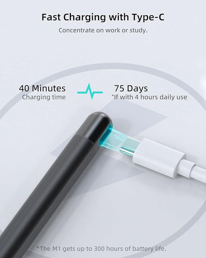 Metapen Stylus Pen M1 for Microsoft Surface (75-Day Battery Life, Smooth Writing), Compatible with Surface Pro 11/10/X/9/8/7/6/5/4/3/Book 3/Laptop 4/Studio 2, ASUS VivoBook Flip 14 for Students&Doers
