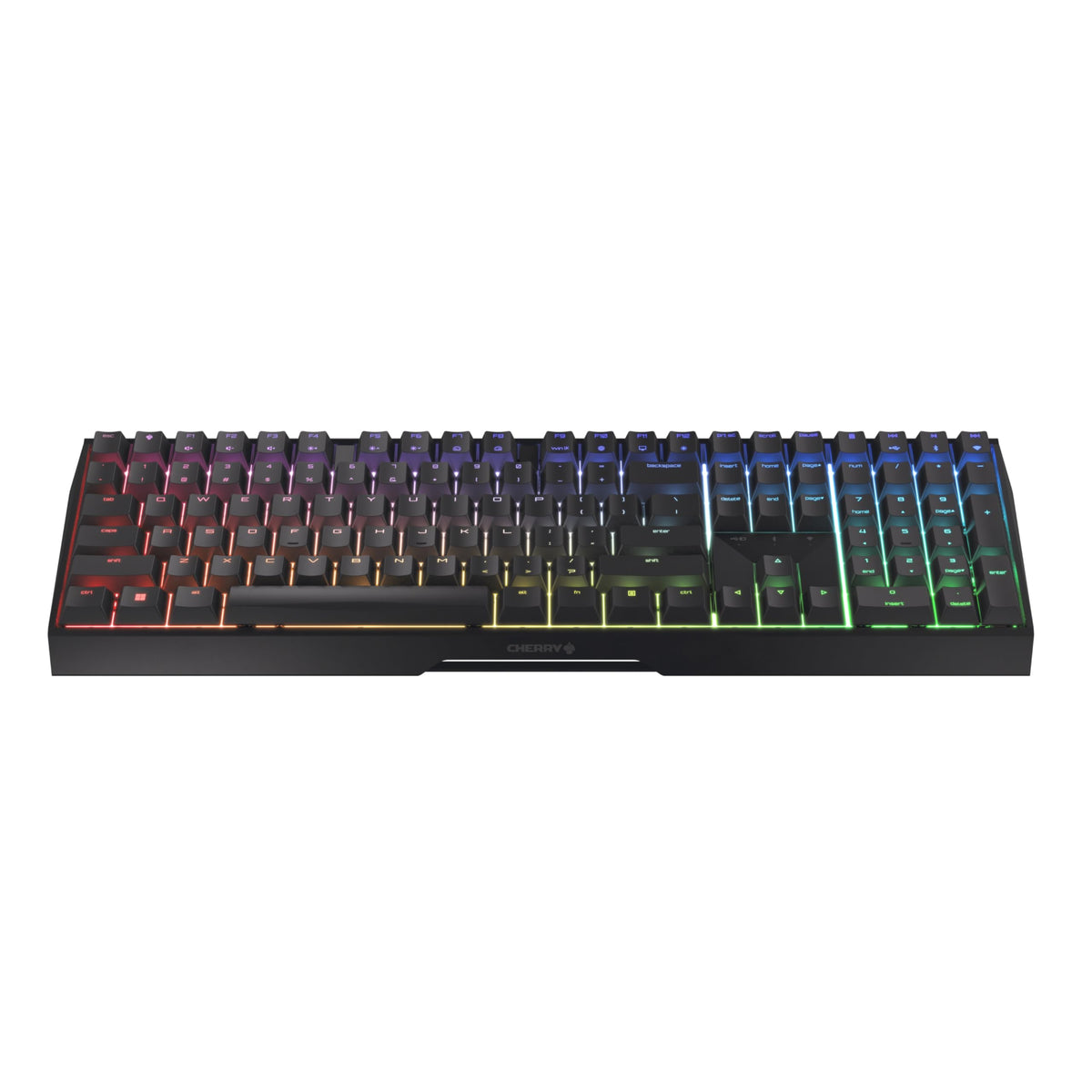 Cherry MX 3.0S Wireless, Mechanical Gaming Keyboard, Bluetooth, 2.4 GHz & Wired Mode, RGB Lighting, Aluminum Housing, Rechargeable, MX RED Switches, Black