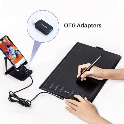 HUION Inspiroy H1060P Graphics Drawing Tablet, 10 x 6.25 in, 12+16 Hot Keys
