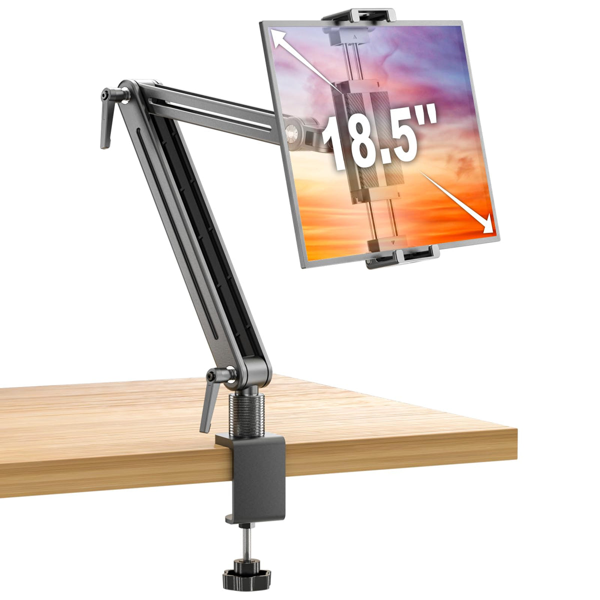 Jakeko 15.6" Portable Monitor Stand Tablet Arm Mount Holder Built-in Wrench