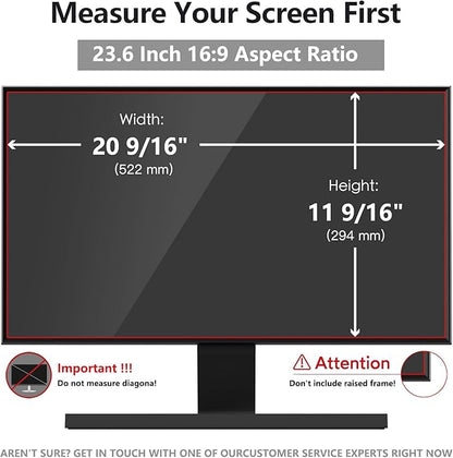 23.6 Inch Computer Privacy Screen Shield [2 Pack] for 16:9 Widescreen Desktop Monitor - Anti-Glare Blue Light Privacy Filter and Anti Spy Privacy Screen Protector Film