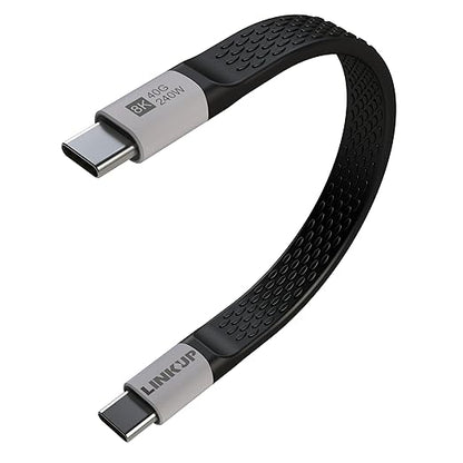 LINKUP USB 4.0 USB C to USB C Cable | Thunderbolt 4/3 Compatible | Type C Charger for MacBook and iPhone | 240W Fast Charging | 40Gbps Data Transfer | 8K@60Hz Display Cord | Use with all USB C devices