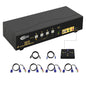 CKLau 2 Port USB 3.0 Triple Monitor KVM Switch HDMI 2.1 8K@60Hz 4K@144Hz with Audio and All Input Cable for 2 Computers 3 Monitors Supports Hotkey Switching