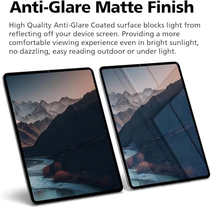 2-Pack Anti Glare Screen Protector with Blue Light Filter For iPad 9th/8th/7th Gen 10.2 inch (2021/2020/2019), Anti-Glare Matte PET Film, Anti-Fingerprint, High Touch Sensitivity, Easy Installation