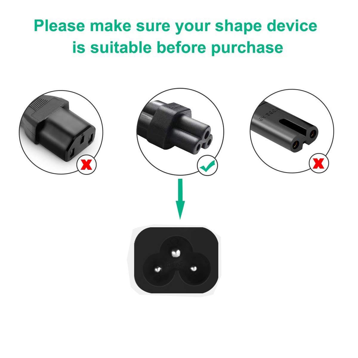 5Ft Mickey Mouse Power Cord,3 Prong Power Cord,AC Power Supply Cord,AC Adapter Laptop Notebook Computer Charger Cable.10 Aamp 125volt 120v 110v Plugs