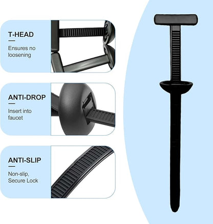 Nylon Universal Cable Tie Buckle,New Multifunctional Cable Tie Buckle for Car Daily Repair,Heavy Duty Self-Locking Nylon Zip Ties Holder,UV Resistant Zipties for Car Daily Auto Fixing (50pcs)