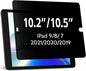 Privacy Screen Protector Compatible With iPad 10.2 inch(9th/8th/7th Gen, 2021/2020/2019), Anti Glare Blue Light Spy Filter Private, High Sensitive Bubble-Free Easy Install Black Security Screen Shield