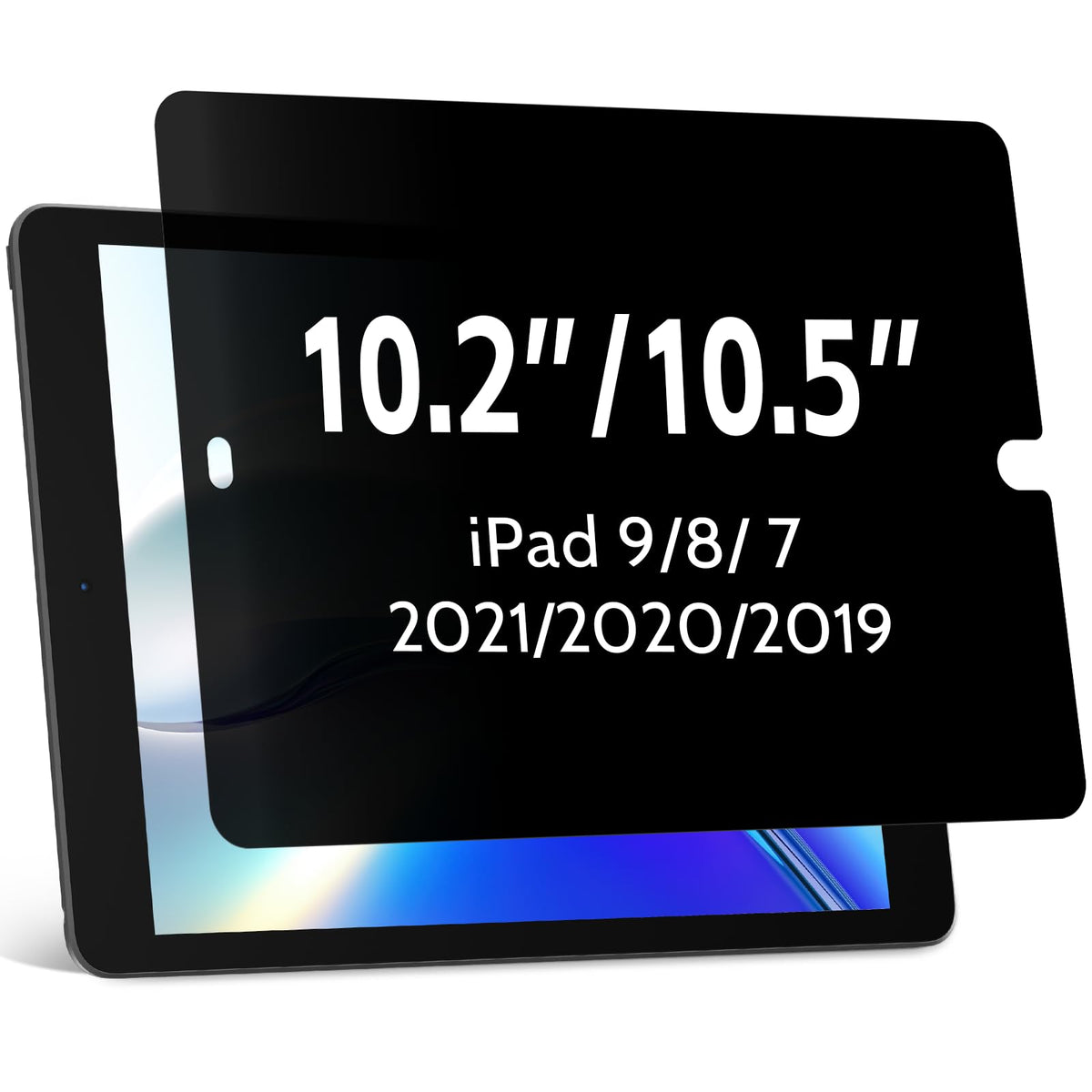 Privacy Screen Protector Compatible with iPad Pro 12.9 Inch 2018 2020 2021 2022, Anti Glare Blue Light Spy Filter Private, High Sensitive Bubble-Free Easy Install Black Security Screen Shield