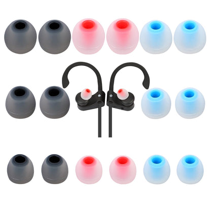 TSZYYM Earbud Tips Soft Anti Slip Washable Reusable Silicone Fit Most In-Ear Earbuds (Inner Hole 3.8mm-5.1mm) 18pcs S M L