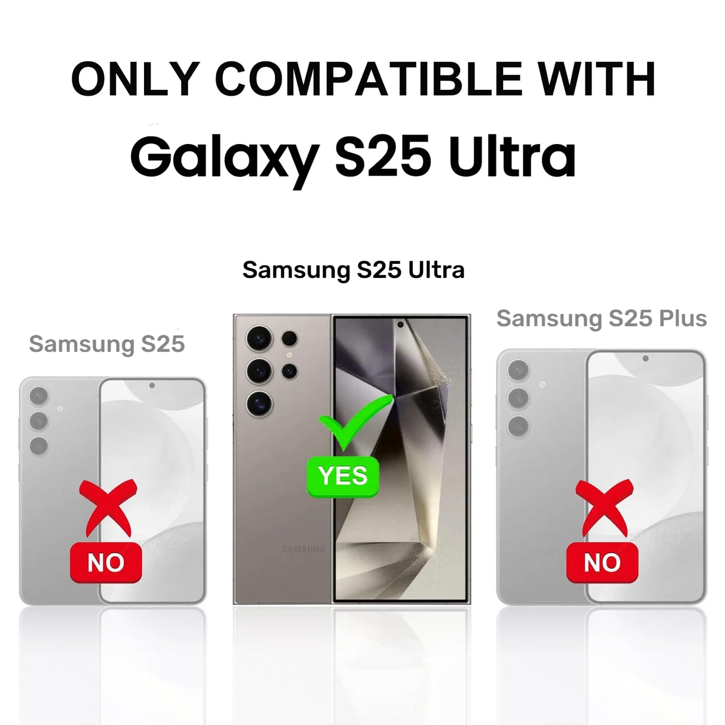 Korecase Galaxy S25 Ultra Camera Lens Protector, Black