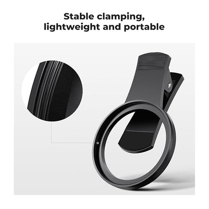 K&F Concept 52mm Clip-on ND2-400 Phone Camera Lens Filter Kit, Adjustable Neutral Density Filter Compatible with iPhone 15 14 13 12 11
